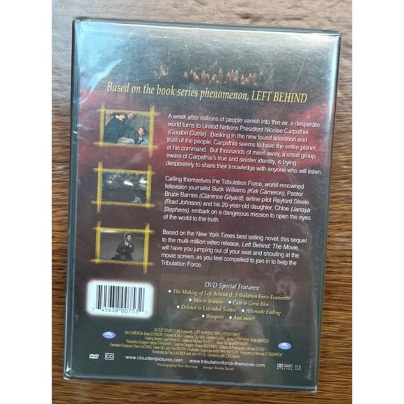 Left Behind DVD Movie Lot Special Edition and II Tribulation Force Kirk Cameron - Picture 3 of 6